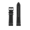 Calf Leather Strap Bracelet for Breitling Aviation_13 Black Strap for Breitling In Cowhide Leather - 2 sizes