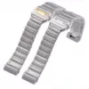 Cartier_Straps_Parts_407 - SS:Santos (1) Silver & Gold Strap Bracelet for Cartier Santos 100 M/XL - Two-Tone Stainless Steel