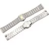 Cartier_Straps_Parts_411 - SS:Santos (1) copy Silver & Gold Strap Bracelet for Cartier Santos 100 M/XL - Two-Tone Stainless Steel
