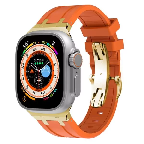Case-Royal-Oak-Apple-Iwatch-26 Orange and Gold Rubber Band for Apple iWatch Series with Royal Oak End Links
