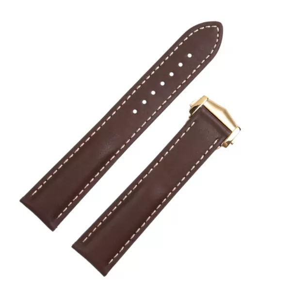 Dark Brown Gold_cinturini-in-vera-pelle-bovina-napa-fran_variants-0 Dark Brown Strap Bracelet for Omega Seamaster 300, DeVille, Speedmaster In Calf Leather - 20, 21mm