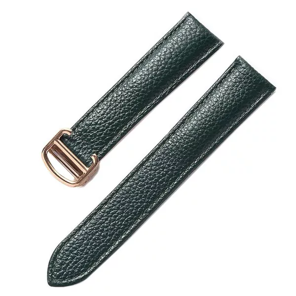 Dark green rose_sangles-en-cuir-pour-hommes-et-femmes-a_variants-12 Dark Green Bracelet for Cartier Tank in Pebbled Calf Leather – 10 Sizes