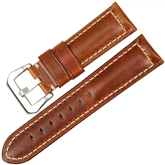 Distressed Light Brown Strap Panerai Luminor Distressed Light Brown Strap Panerai Luminor, Marina, Submersible In Vintage Leather - 22, 24, 26mm
