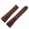 Genuine_Alligator_Leather_Strap_for_New_Zenith_Defy_22-23mm_10 Brown Leather Strap for Zenith Defy in Genuine Crocodile Leather