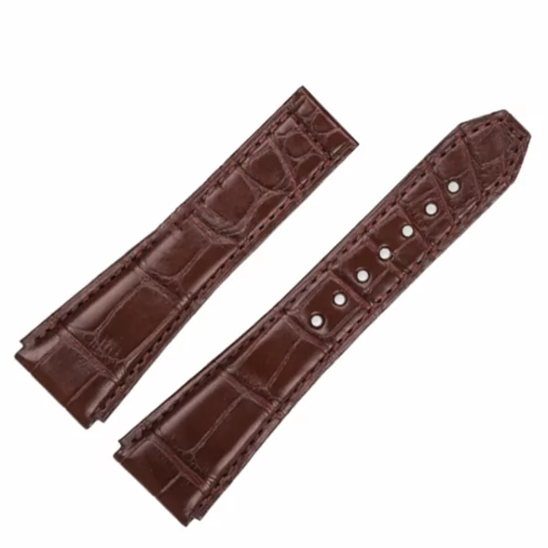 Genuine_Alligator_Leather_Strap_for_New_Zenith_Defy_22-23mm_10 Brown Leather Strap for Zenith Defy in Genuine Crocodile Leather