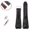 Genuine_Alligator_Leather_Strap_for_New_Zenith_Defy_22-23mm_17 Black Leather Strap for Zenith Defy in Genuine Crocodile Leather
