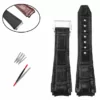 Genuine_Alligator_Leather_Strap_for_New_Zenith_Defy_22-23mm_17 copy Black Leather Strap for Zenith Defy in Genuine Crocodile Leather