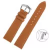 Grained Calf leather Strap Bracelet for Cartier Tank Ronde Toll Free13 Brown Tanned Leather Strap for Cartier with Quick-Release – 4 Sizes