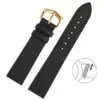 Grained Calf leather Strap Bracelet for Cartier Tank Ronde Toll Free17 Black Tanned Leather Strap for Cartier with Quick-Release – 4 Sizes