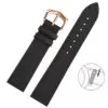 Grained Calf leather Strap Bracelet for Cartier Tank Ronde Toll Free18 Black Tanned Leather Strap for Cartier with Quick-Release – 4 Sizes