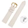 Grained Calf leather Strap Bracelet for Cartier Tank Ronde Toll Free20 White Tanned Leather Strap for Cartier with Quick-Release – 4 Sizes