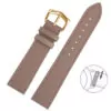Grained Calf leather Strap Bracelet for Cartier Tank Ronde Toll Free6 Taupe Tanned Leather Strap for Cartier with Quick-Release – 4 Sizes