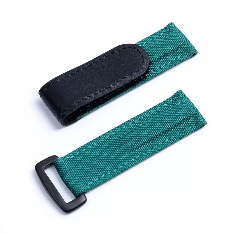 Green blk buckle_bracelet-de-montre-reglable-en-tissu-nyl_variants-1 Green Velcro Strap Bracelet for Rolex Submariner, Daytona, GMT I & II in Nylon - 20mm