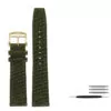 Green gold pin_bracelet-en-cuir-pour-montre-longines-iw_variants-7 Green Strap Band for Longines Hydro Conquest, Heritage, Master In Nylon 20, 21, 22mm