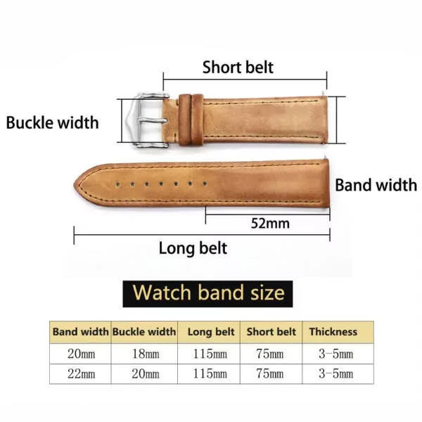 H62052fe52697488d84ae288c0b330ebeM Distressed Beige Universal Leather Watch Strap in Calf Leather - 20, 22mm