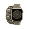 H684a337b2d264021aa64552c9bb238260 Grey Double Tour Strap Band for Apple iWatch Series In Leather Curb Style