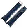 Leather-Rubber-strap-for-new-Omega-Constellation-Men-19 Blue & White Strap Bracelet for Omega Constellation In Crocodile/Alligator Grain Leather & Rubber Back