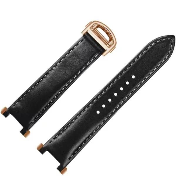 Leather-Strap-Bracelet-For-New-pasha-With-Quick-release-19 Black Strap Cartier Pasha Quick Release in Genuine Calf Leather 19x12mm