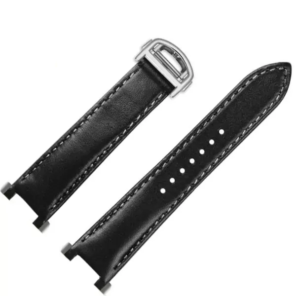 Leather-Strap-Bracelet-For-New-pasha-With-Quick-release-21 Black Strap Cartier Pasha Quick Release in Genuine Calf Leather 19x12mm