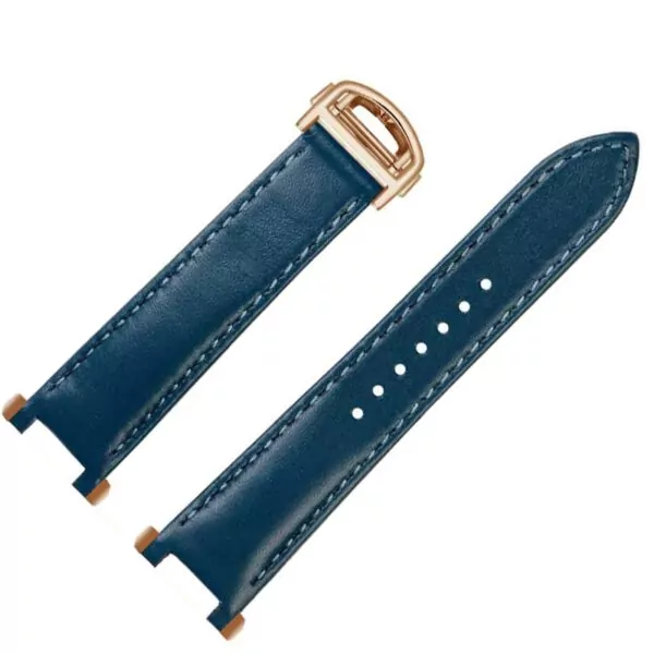 Leather-Strap-Bracelet-For-New-pasha-With-Quick-release-27 Blue Strap Cartier Pasha Quick Release in Genuine Calf Leather 19x12mm