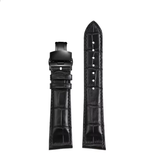 Leather_Strap_for_Hamilton_Ventura_8 Black Strap Bracelet for Hamilton Ventura in Cowhide Leather- 21mm