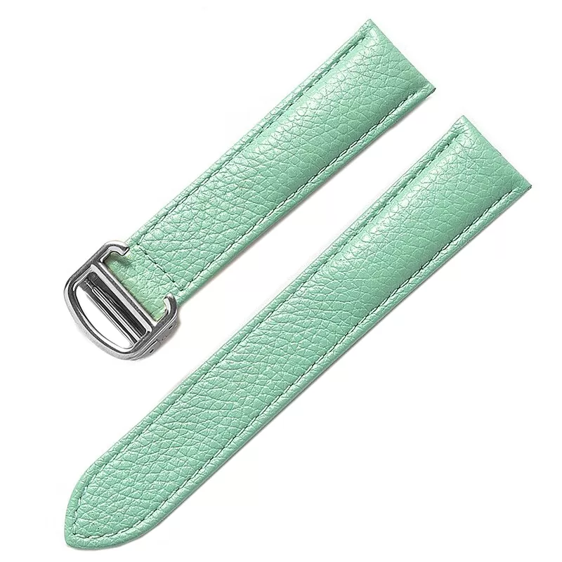Light blue_sangles-en-cuir-pour-hommes-et-femmes-a_variants-9 Light Blue Bracelet for Cartier Tank in Pebbled Calf Leather – 10 Sizes