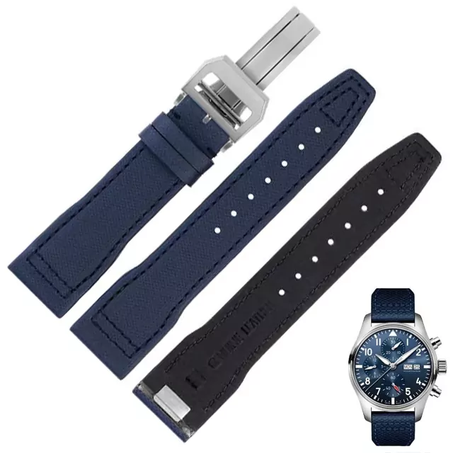 NYLON QUICK-RELEASE STRAP BAND FOR IWC PILOT Blue Nylon Quick-Release Strap Band For IWC Pilot, Portofino, Portugeiser - 20, 21mm
