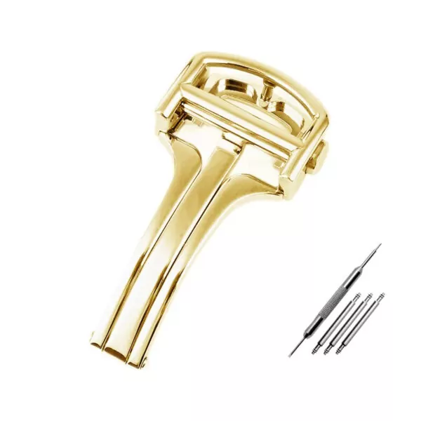 New-Folding-Buckle-For-Cartier-11 New Gold Steel Clasp Buckle for Cartier Tank, Santos, Ballon Bleu,Pasha, Ronde, Tortue...