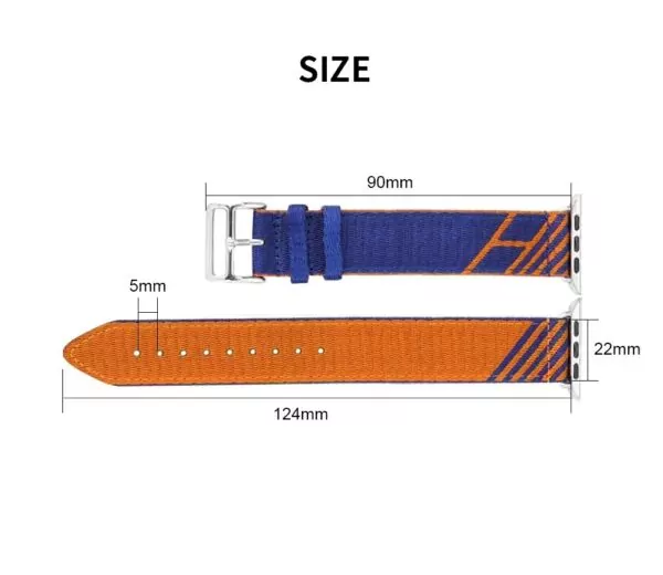 Nylon-Strap-Bracelet-for-Apple-iWatch-Hermes-1 Blue & Black Nylon Strap Band for iWatch Apple by Hermes