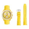 Nylon-Strap-Bracelet-for-Omega-Swatch-20mm-29 Yellow Curved Canvas Rubber Strap Band for Omega x Swatch Joint Moonswatch Mission to the Sun - 20mm