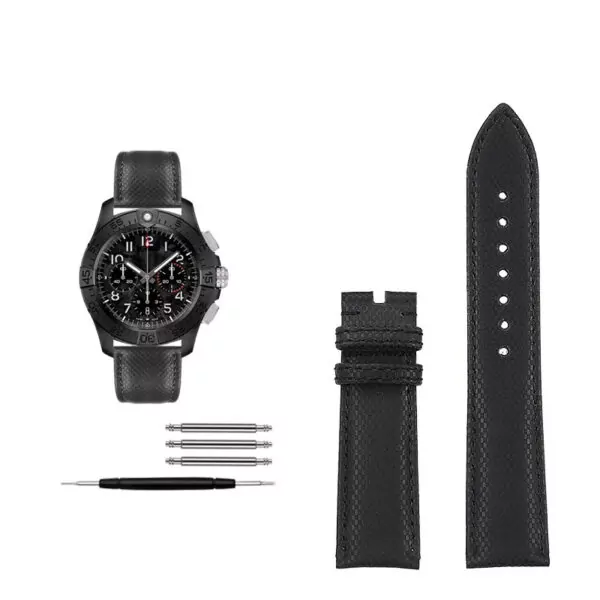 Nylon_Strap_for_Breitling_Avenger_28 Black Strap for Breitling Colt, Avenger, Chronomat In Nylon - 22mm