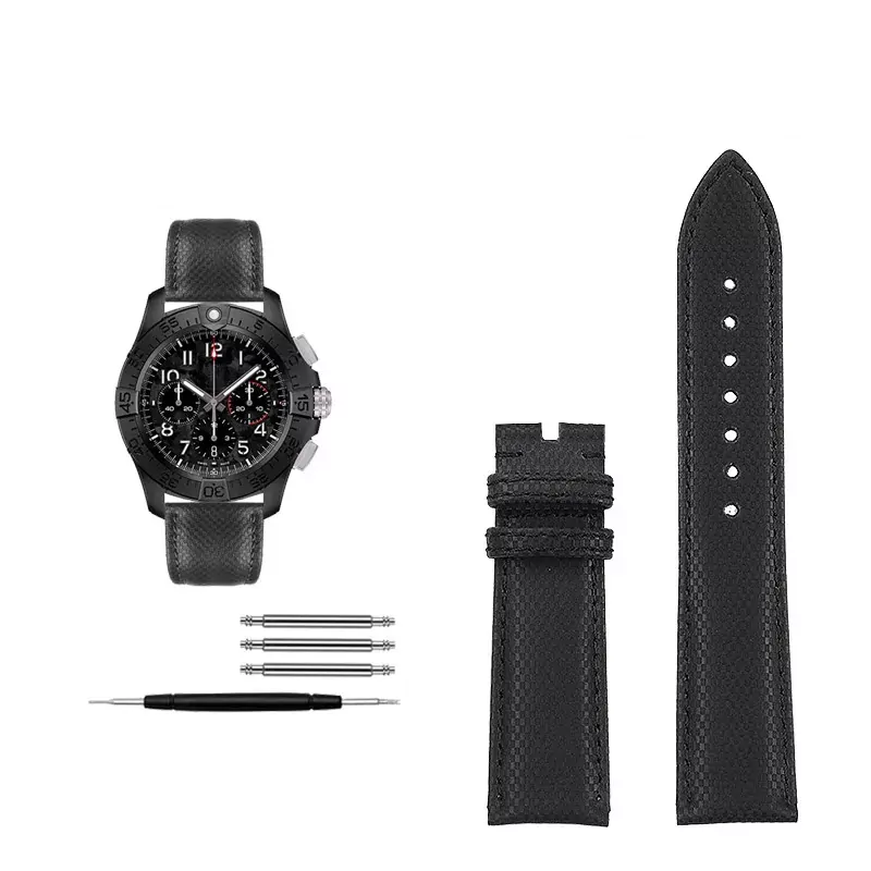 Orange Strap for Breitling Colt, Avenger, Chronomat In Nylon - 22mm - Image 2