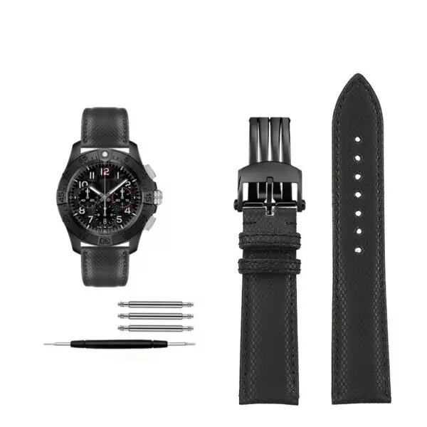 Nylon_Strap_for_Breitling_Avenger_31 Black Strap for Breitling Colt, Avenger, Chronomat In Nylon - 22mm