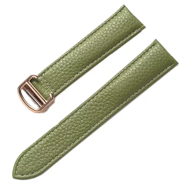 Olive green rose_sangles-en-cuir-pour-hommes-et-femmes-a_variants-6 Olive Green Bracelet for Cartier Tank in Pebbled Calf Leather – 10 Sizes