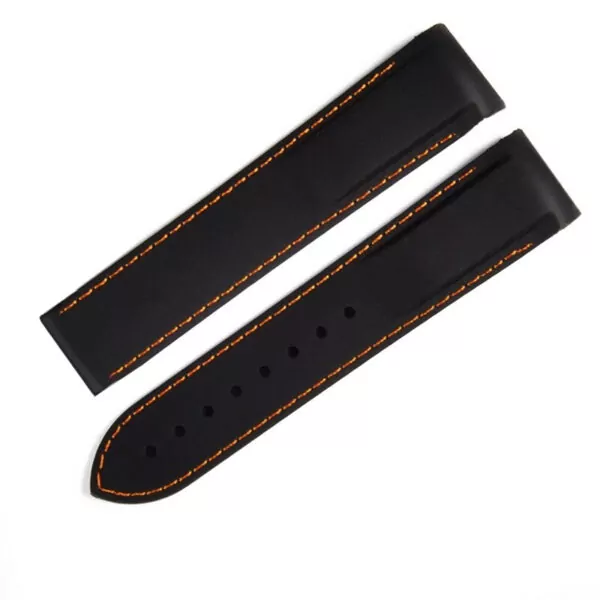 Omega_Straps_Parts_275 - SR: Rubber belt (1) copy Black & Orange Strap Bracelet for Omega Seamaster Planet Ocean in Rubber - 20,22mm