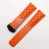 Orange black buckle_bracelet-de-montre-en-caoutchouc-pour-ho_variants-3 Orange Rubber Strap Bracelet for TAG Heuer, Carrera, Monaco, Formula 1 Racing - 22mm