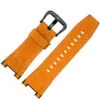 P01-Yellow bai-Black_bracelet-de-montre-en-nylon-pour-hommes_variants-3 Orange Strap Band for Casio GST Series in Genuine Leather - 26mm