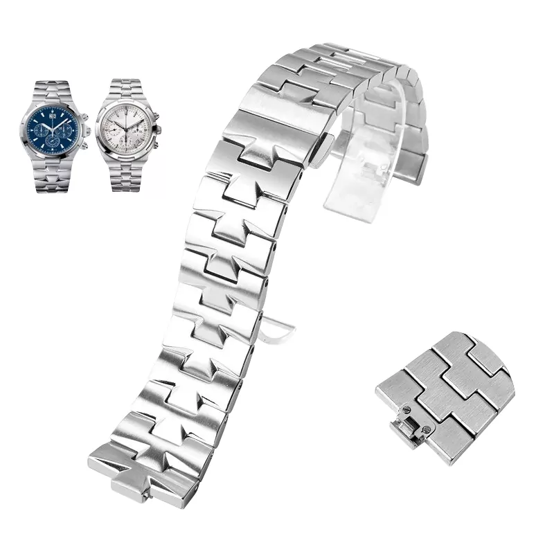 P4Wbracelet-metallique-de-rechange-en-acier_main-0 Silver Strap Bracelet for New Overseas Vacheron Constantin with Quick-Release