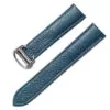 Peacock blue_sangles-en-cuir-pour-hommes-et-femmes-a_variants-3 Navy Blue Bracelet for Cartier Tank in Pebbled Calf Leather – 10 Sizes