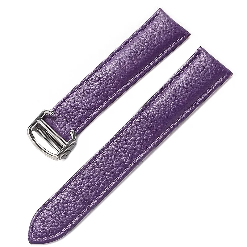 Purple_sangles-en-cuir-pour-hommes-et-femmes-a_variants-14 Purple Bracelet for Cartier Tank in Pebbled Calf Leather – 10 Sizes