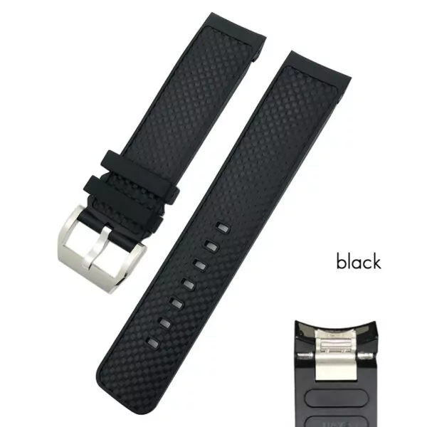 Quick Release_bracelet-de-montre-en-caoutchouc-et-sili_variants-0 Black Strap Band IWC Aquatimer Quick-Release In Rubber 22mm