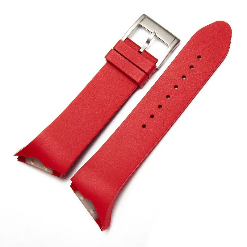 Red Silver_bracelets-de-montre-en-caoutchouc-et-sil_variants-5 Red Rubber Strap Bracelet for Hamilton Ventura XXL