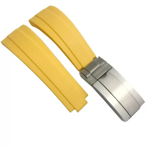 Rolex_Straps_Parts_1337 - Easy links (1) copy Yellow Easylink Strap for Rolex Submariner, GMT, Daytona, Datejust 20mm In Rubber