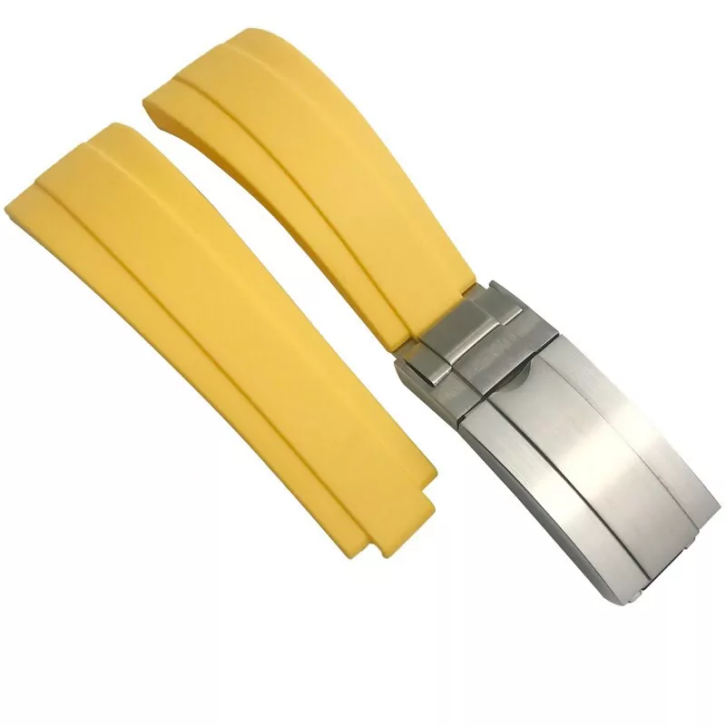 Rolex_Straps_Parts_1337 - Easy links (1) copy Yellow Easylink Strap for Rolex Submariner, GMT, Daytona, Datejust 20mm In Rubber