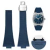 Rubber Strap Bracelet for Tissot_Prx_36-40mm_11 Blue Rubber Strap Bracelet for Tissot PRX II with Quick Release System - 26x11/12mm