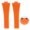 Rubber Strap Bracelet for Tissot_Prx_36-40mm_6 Orange Rubber Strap Bracelet for Tissot PRX II with Quick Release System - 26x11/12mm