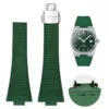 Rubber Strap Bracelet for Tissot_Prx_36-40mm_9 Green Rubber Strap Bracelet for Tissot PRX II with Quick Release System - 26x11/12mm
