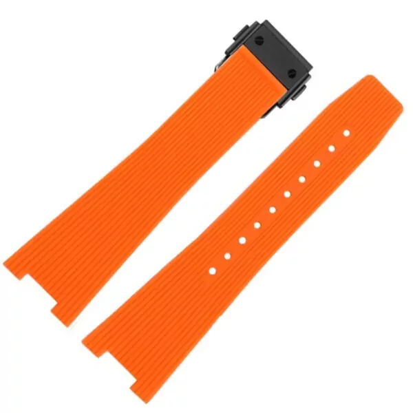 Rubber-strap-for-Bell-Ross-BR05-19 Orange Rubber Strap Bracelet for Bell Ross for BR05 - 2 Sizes