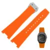Rubber-strap-for-Bell-Ross-BR05-21 Orange Rubber Strap Bracelet for Bell Ross for BR05 - 2 Sizes