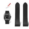 Rubber_Strap_for_Cartier_Santos_100_XL_4 Black Rubber Strap Bracelet for Cartier Santos 100 XL & Chronograph